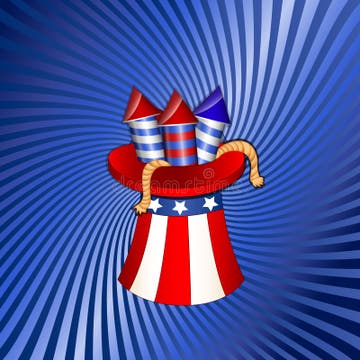 vector 4th of july rockets
