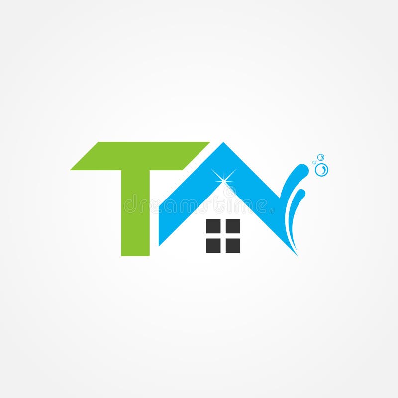 Tm Letter Logo for Cleaning Company stock illustration