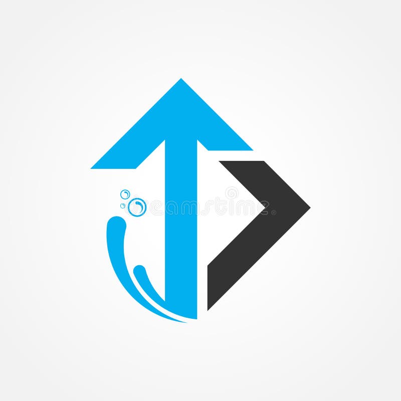 TC Letter Cleaning Company Logo Design royalty free illustration