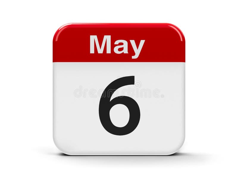 6th May Calendar stock illustration. Illustration of saturday 145508411