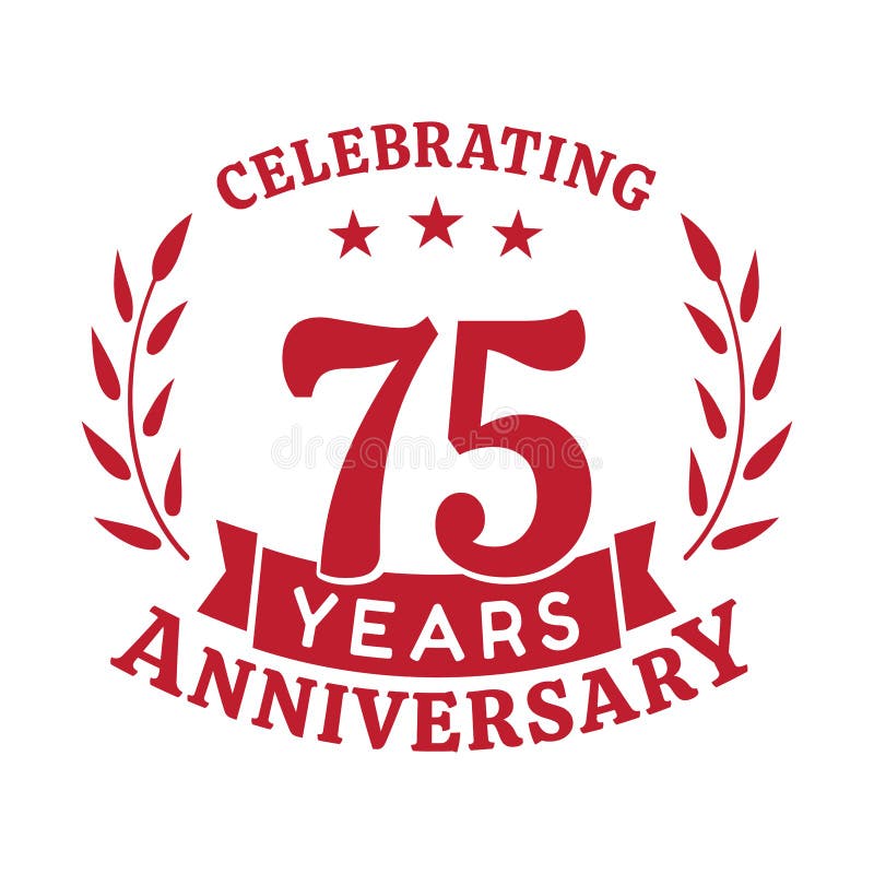 75 Years Anniversary Celebration Logotype 75th Anniversary Logo