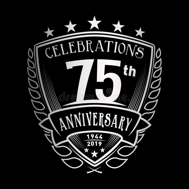 75th Shield Anniversary Logo. 75th Vector and Illustration. Stock ...