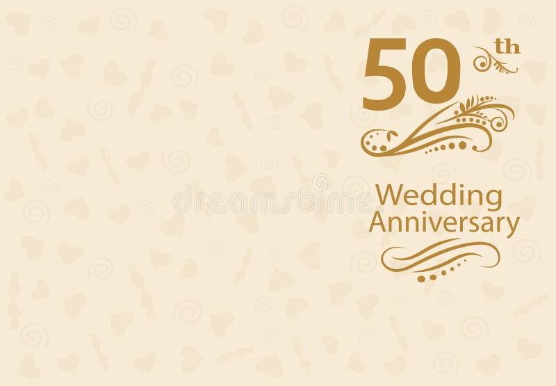 50th Wedding anniversary Invitation royalty free illustration 50th Wedding anniversary Invitation royalty free illustration