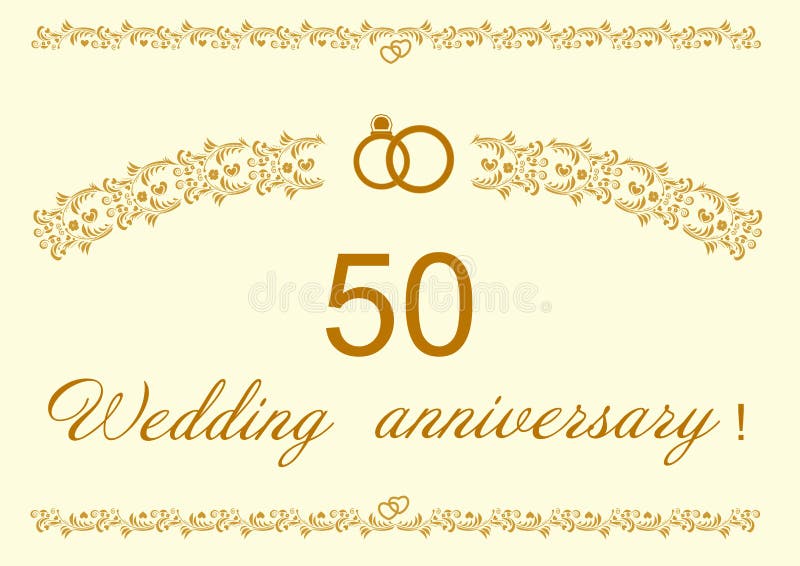 50th Wedding Anniversary Border Stock Illustrations 132 50th Wedding