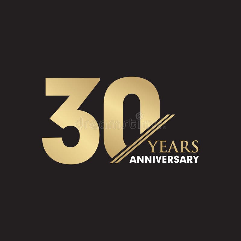 30th Year Anniversary Emblem Logo Design Vector Template Stock Vector ...