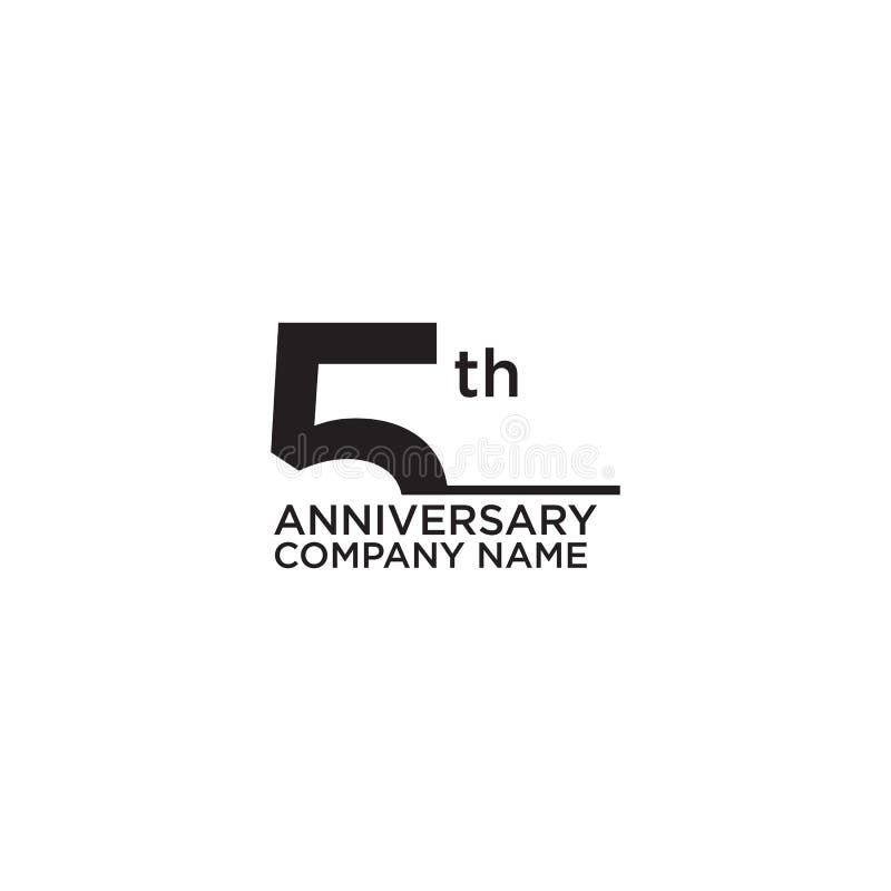 5th Year Anniversary Icon Logo Design Template Stock Illustration ...