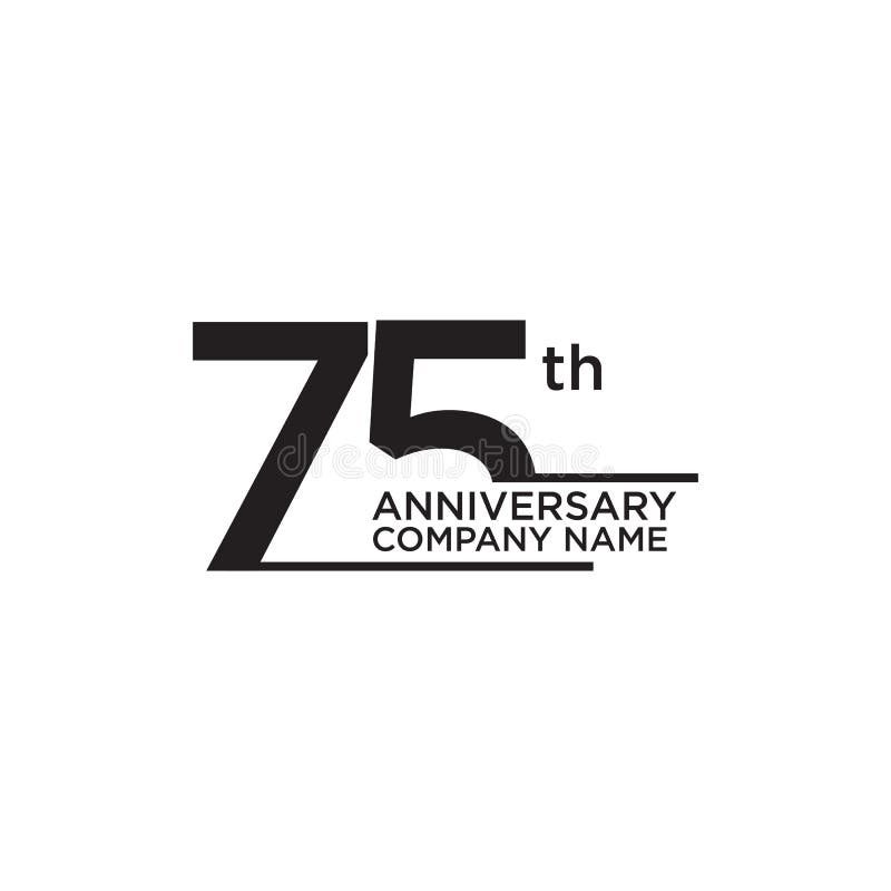 75th Year Anniversary Icon Logo Design Template Stock Illustration ...