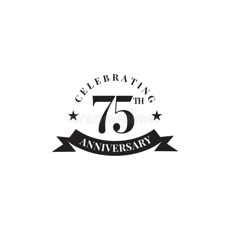 75th Year Anniversary Icon Logo Design Template Stock Illustration ...