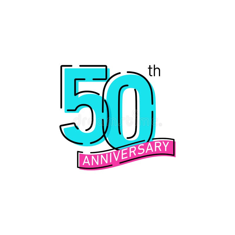 50th Years Anniversary Celebration Icon Vector Logo Design Template ...