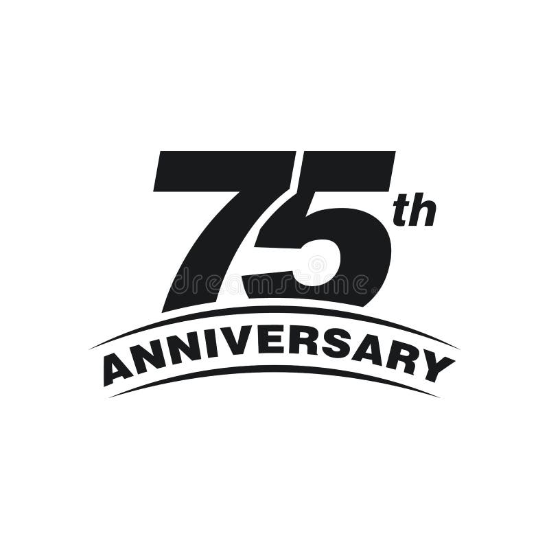 75th Years Anniversary Celebration Icon Vector Logo Design Template ...