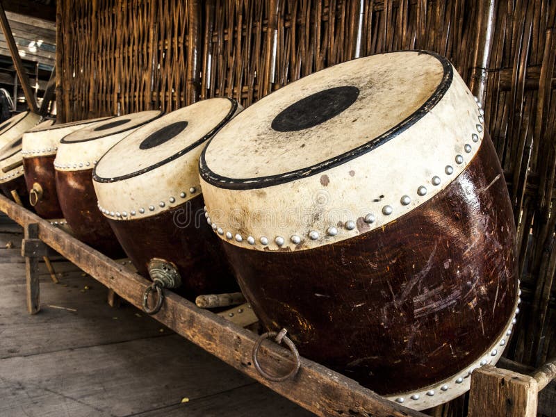 Thai Ancient Drums Musical Instrument Stock Image - Image of ...