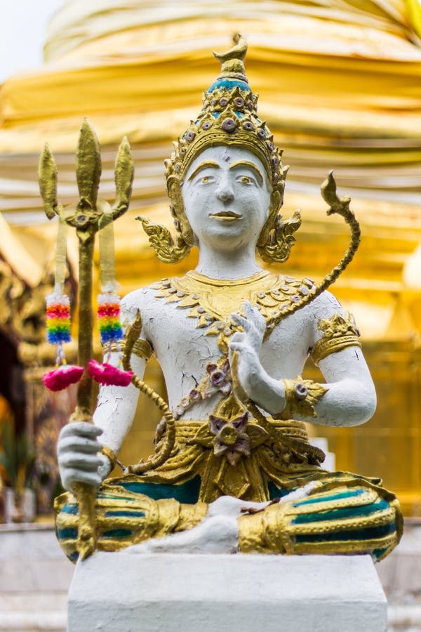 Thai Angels Statue in Temple Stock Image - Image of garland, bush: 43361655