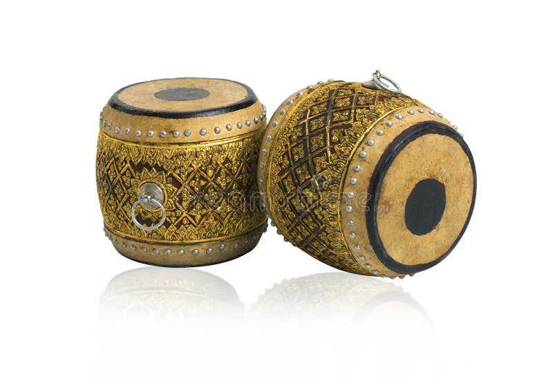 Thai Antique Drums Music Instrument Stock Image Image of landscape