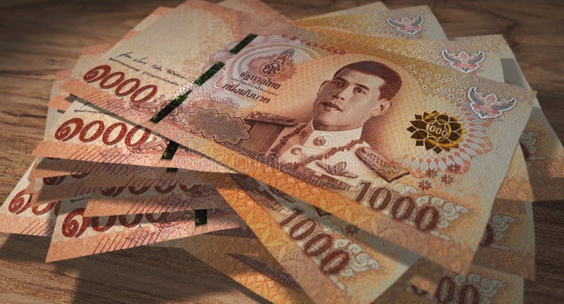 Thai Baht 1000 THB Banknote Money 3d Illustration Stock Illustration thai-baht-1000-thb-banknote-money-3d-illustration-stock-illustration