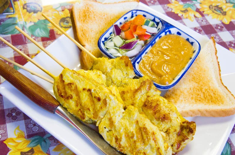 Chicken Kebab stock image. Image of natural, thai, mustard 33390223