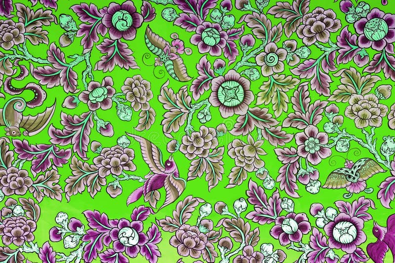 Thai Chinese Traditional Painting royalty free stock photo