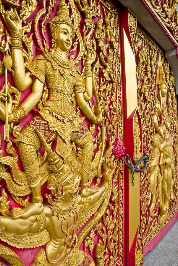 Thai church door