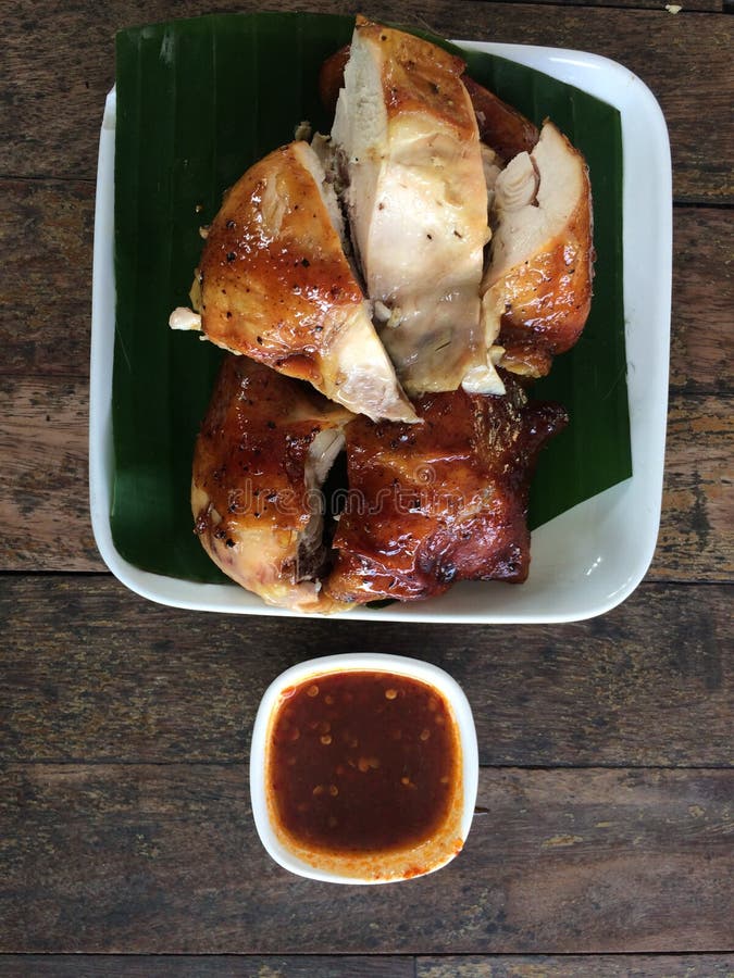 Thai Cooking Thai Grilled Chicken Gai Yang Stock Photo Image Of Roast