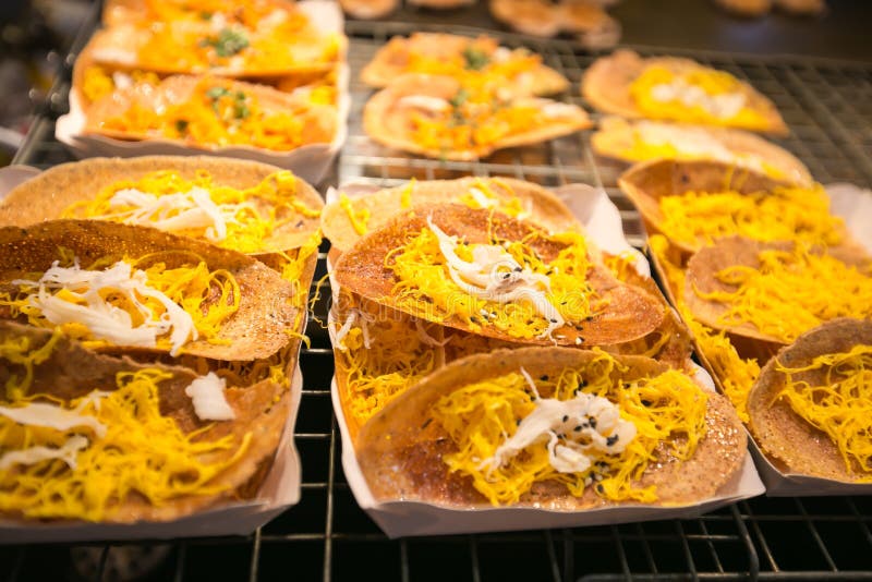 Thai crispy pancake stock image. Image of thai, thailand 95966323