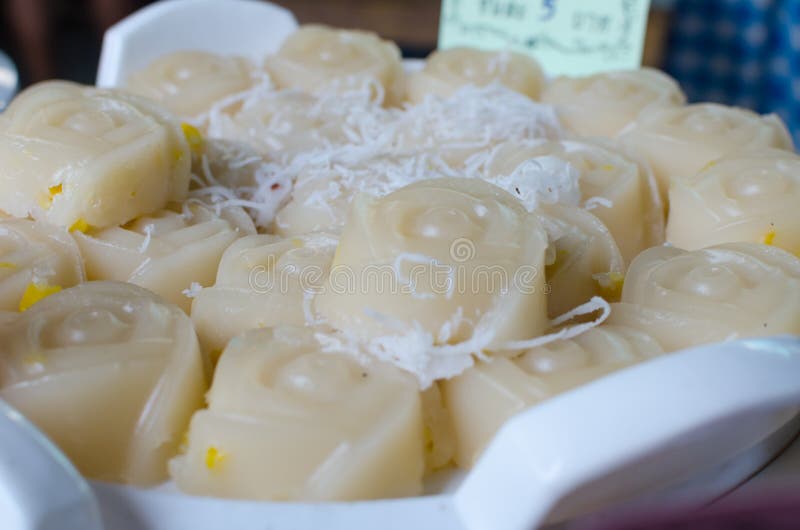 Close up of Thai dessert, selective focus.