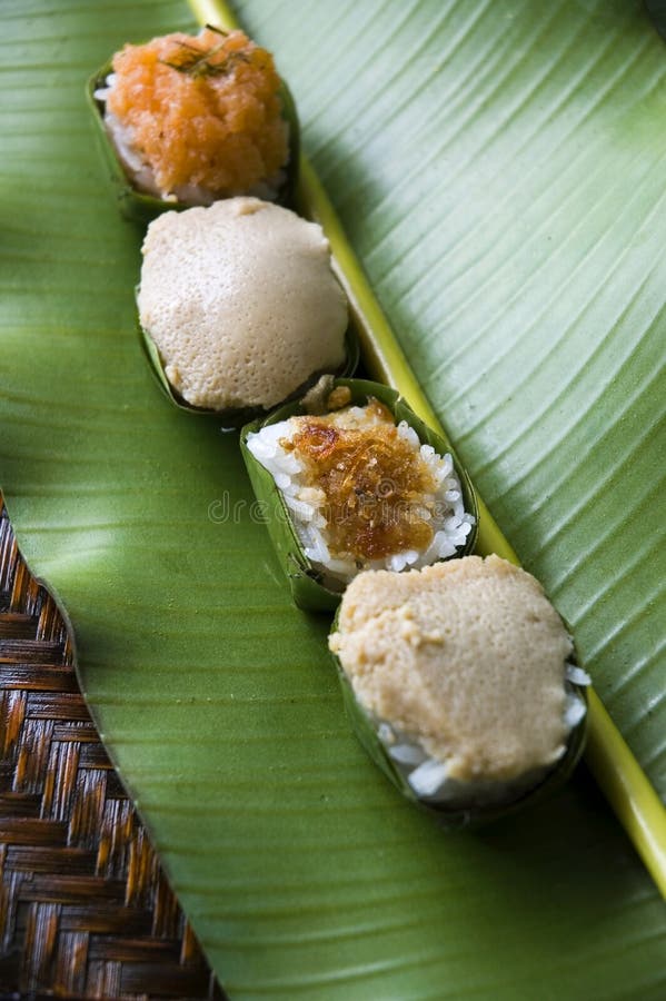 Thai Dessert On Banana Leaf Picture. Image 25569941