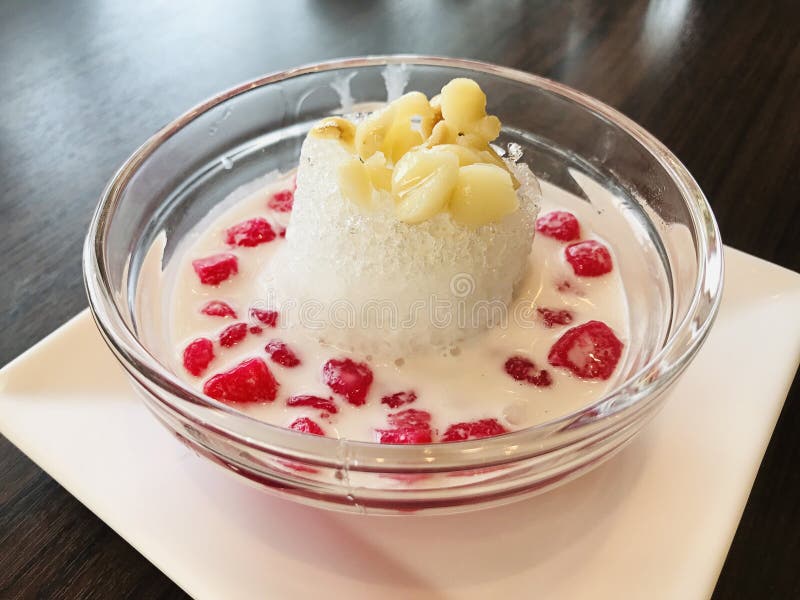 Water Chestnut Wrapped with Jelly in Syrup. Stock Photo Image of cool