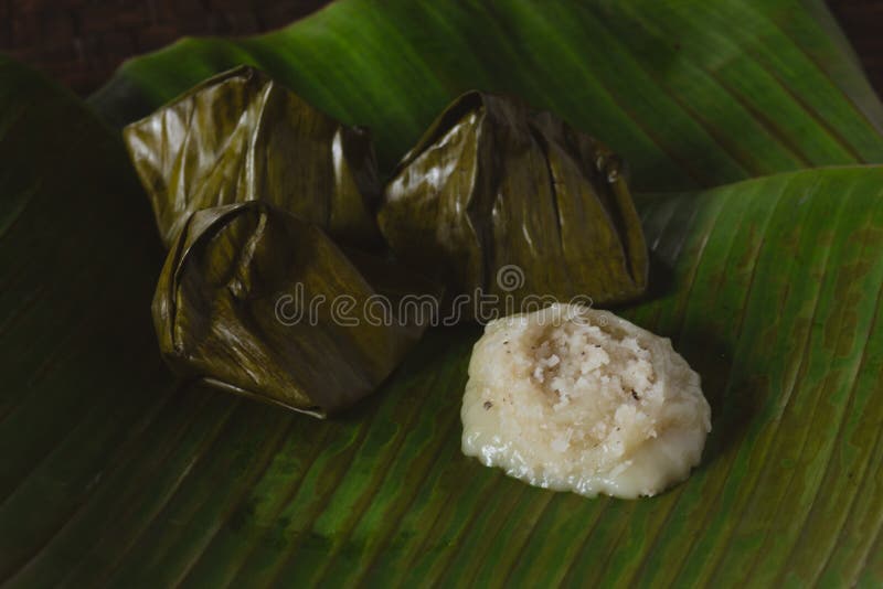 Thai Desserts Banana Leaf Wrap Stock Image Image of healthy, desserts