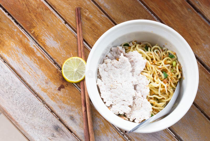 Thai egg noodle stock image. Image of instant, noodle 80113639