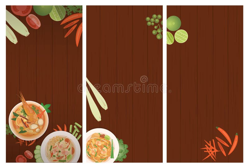 Thai Foods Restaurant Menu Template Stock Vector - Illustration of  branding, business: 77558621
