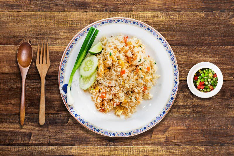 Thai fried rice stock image. Image of rice, oriental 82265877