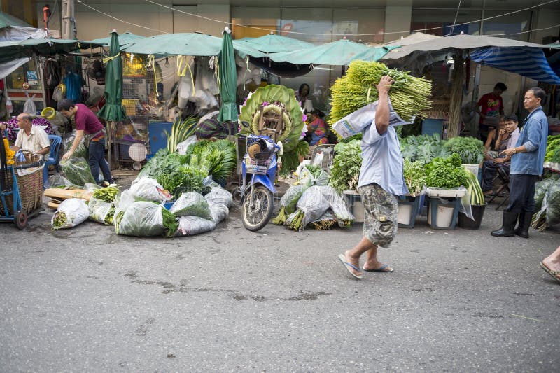 Thai Fruit and Vegetable Market Bangkok Thailand Editorial Stock Photo ...