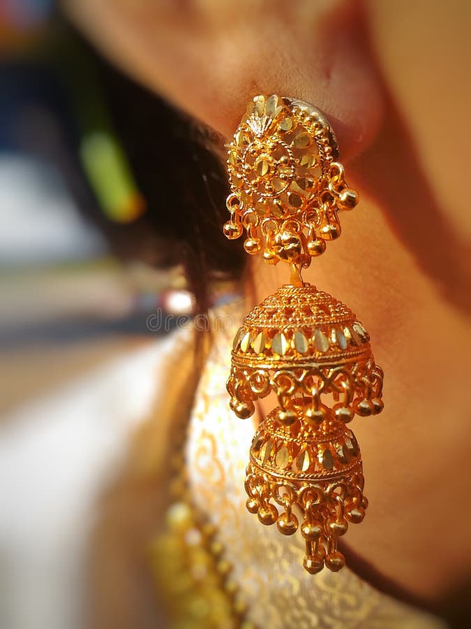 South Indian Tops Traditional Gold Plated Wedding Stud Fashion Earrings  Jewelry | eBay