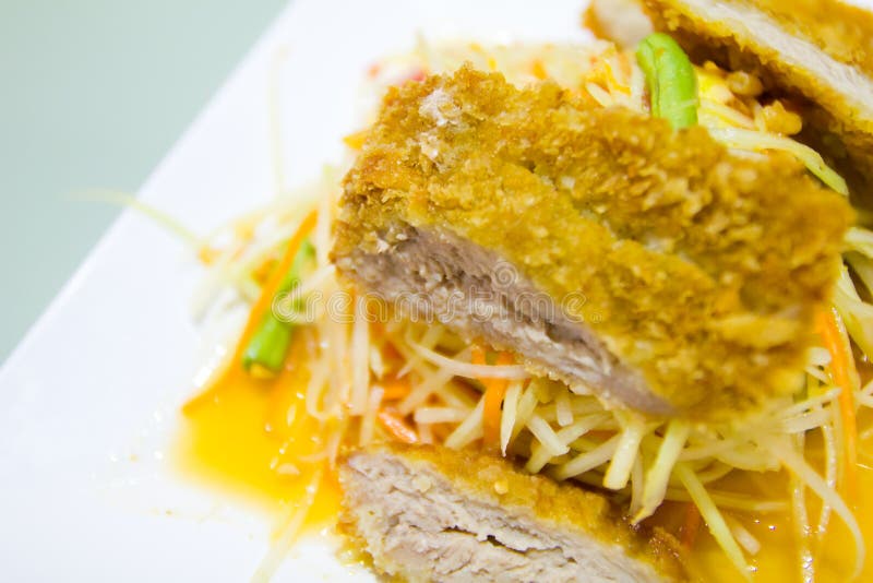 Thai green papaya salad stock photo. Image of famous 37130448