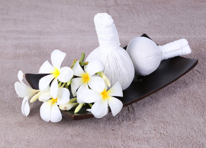 Thai herbal massage balls stock image. Image of closeup - 31214095