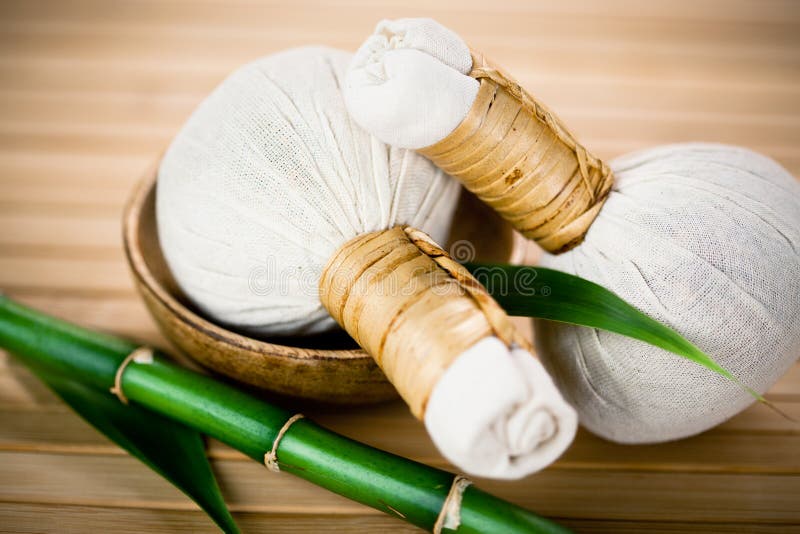 Thai Herbal Massage Pads stock photo. Image of wrapped 15868654