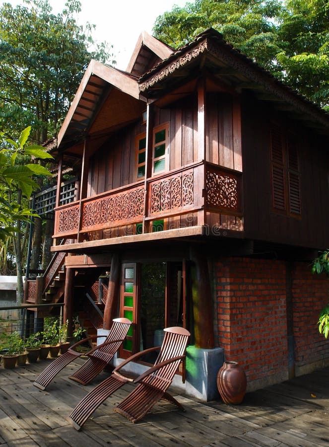 Thai house building architecture & patio