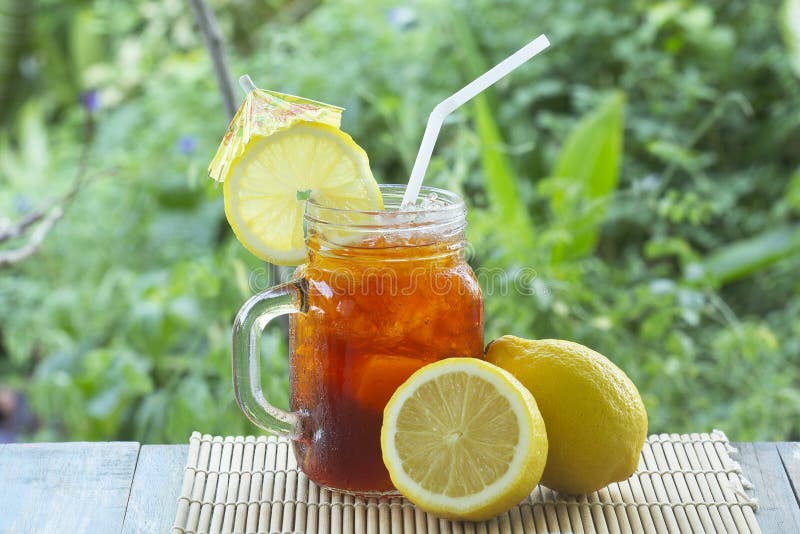 Thai Ice Tea Black ice tea stock image. Image of lime 185788029