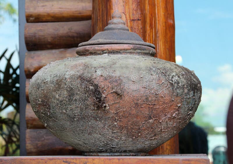 Thai jar stock photo. Image of culture, clay, brown, terracotta 70133976
