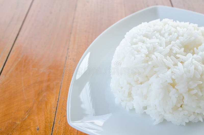 Thai jasmine cooked rice stock photo. Image of cuisine 94320146