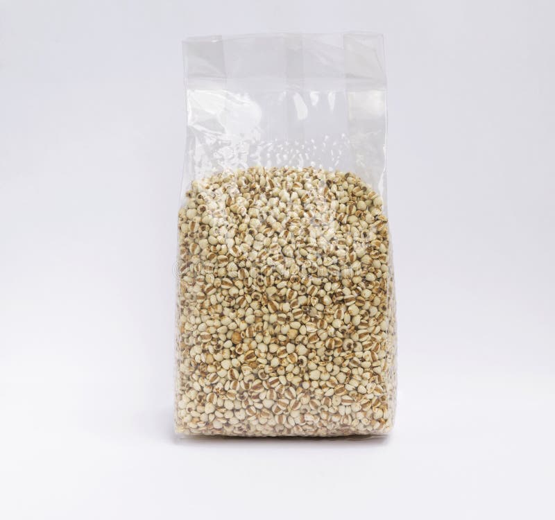 Thai Job S Tear in Plastic Bag Stock Image Image of barley, millet