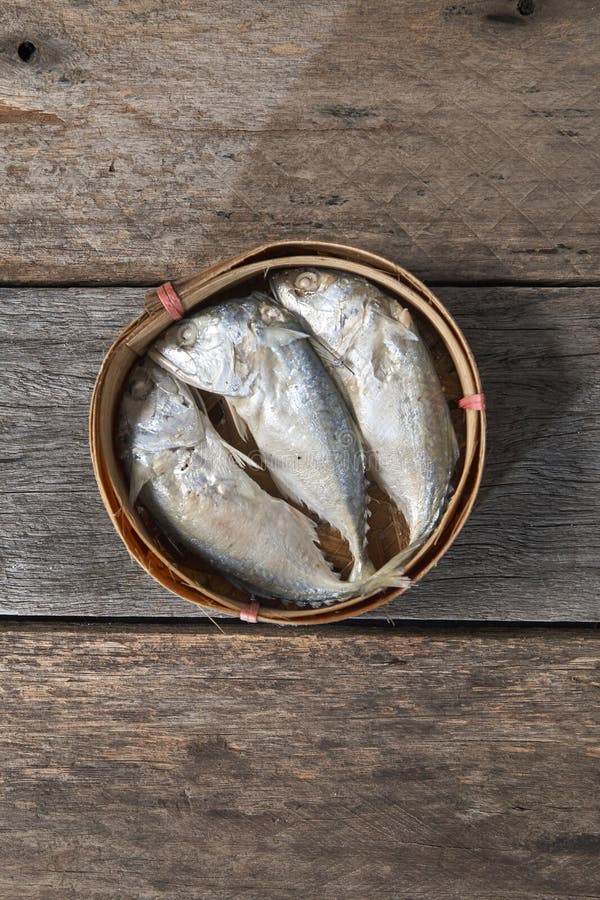 Thai mackerel in basket royalty free stock images Thai mackerel in basket royalty free stock images