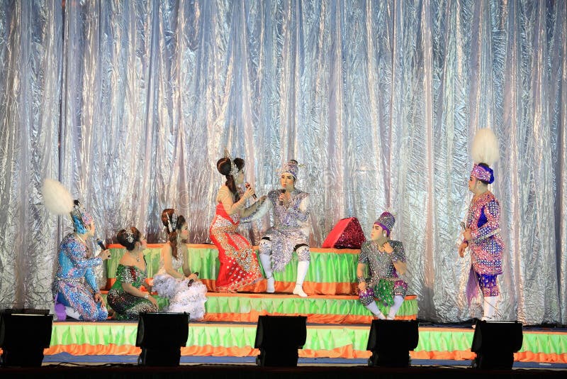 Thai Musical Folk Drama Show Editorial Photography Image of headdress