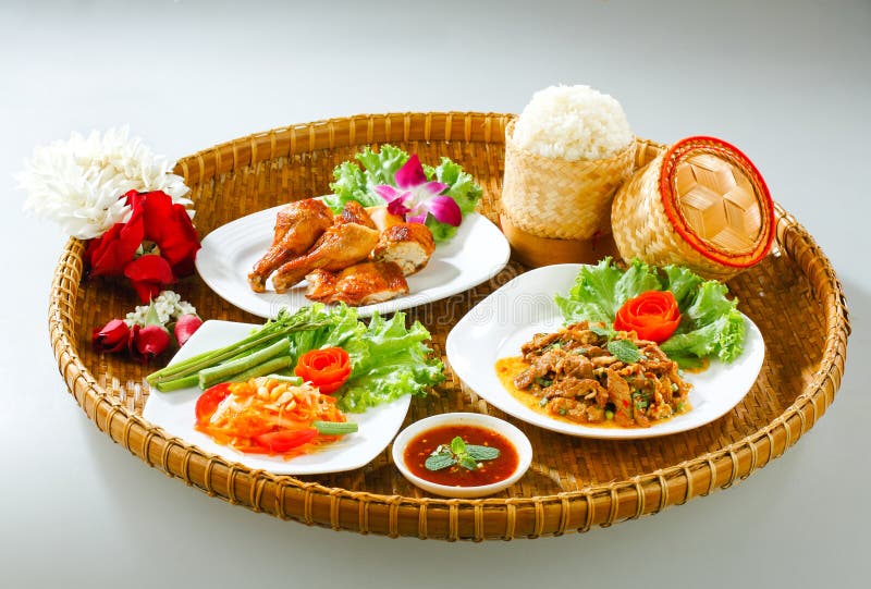 Thai nordostlig originell stil för mat