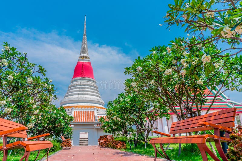 Thai Pagoda at Phra Samut Chedi in Samut Prakan, Thailand