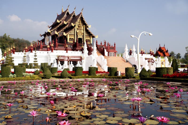 Thai royal pavilion (Ho Luang) stock photos