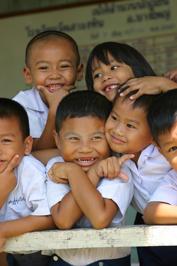 Thai schoolkids stock photography