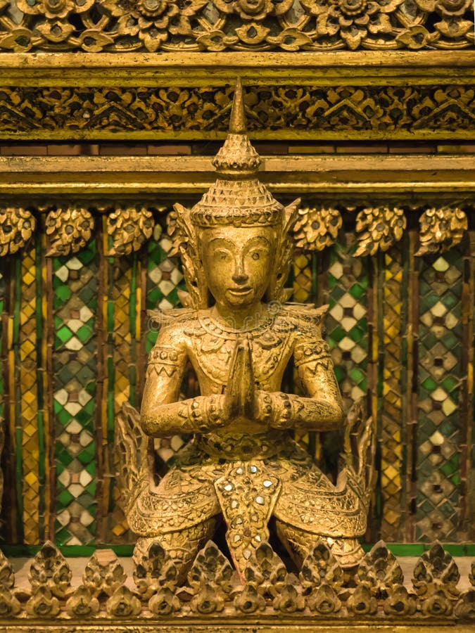 Thai sculpture of angle stock image. Image of wall, asia - 59328557