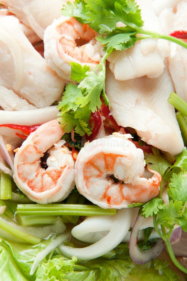 Thai Seafood Salad stock image. Image of ethnic, chilli 16610825