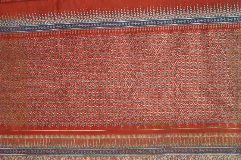 Thai silk dress ,Silk cocoon the commercially bred caterpillar of silkworm moth. stock images