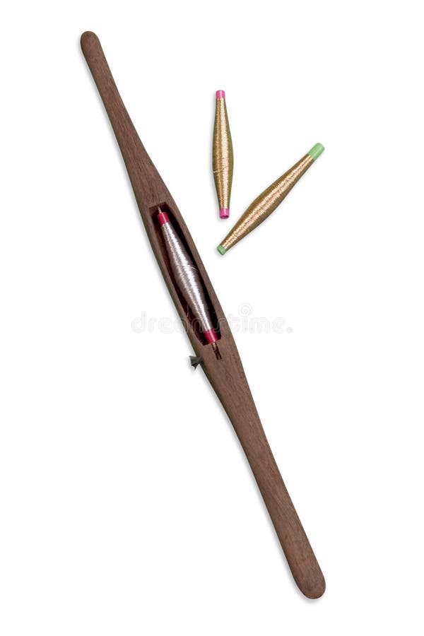 Thai silk pattern, design, texture, thread, cocoon, tool and equipment. stock photo